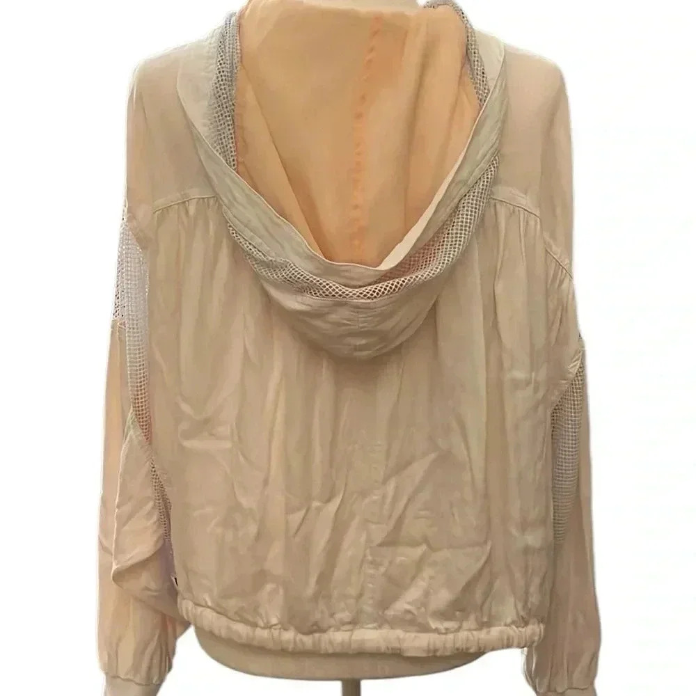 FREE PEOPLE Insect Shield Jacket White/ Peach Cropped Size XS - Picture 3 of 12